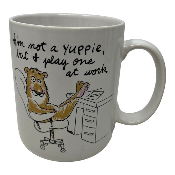 Shoebox Greetings Coffee Mug Im not a Yuppie I Just Play One at Work Tea Cup - Picture 1 of 6